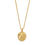 Thumbnail: Gold necklace with textured disc pendant