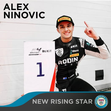 Alex Ninovic announced as a rising star by the British Racing Drivers Club