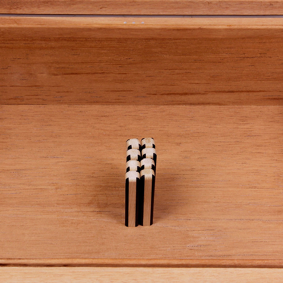 Thumbnail: Model 3 cigar humidor in white ebony from Laos “Ocean”
