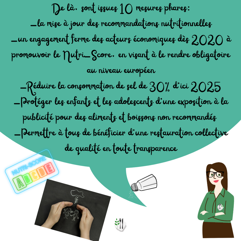 les 10 mesures phares qui découlent des recommandations nutritionnelles