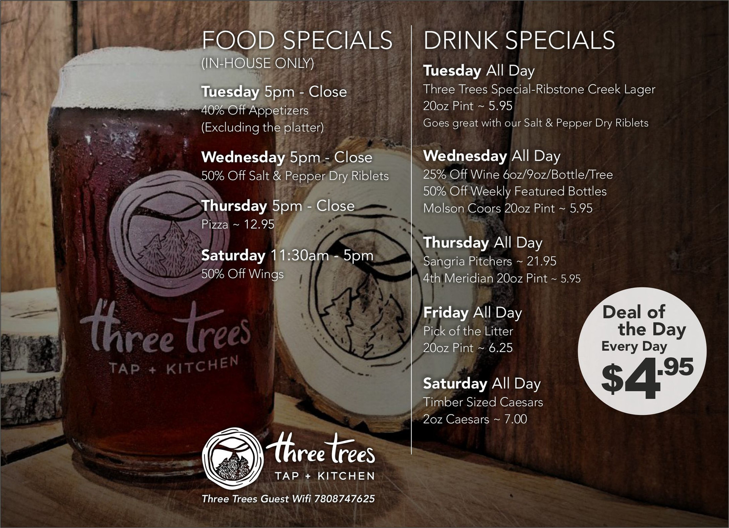 MENU Threetrees