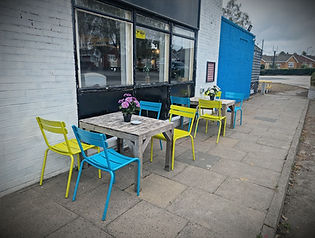 Beer garden seating at the cavalier kidderminster