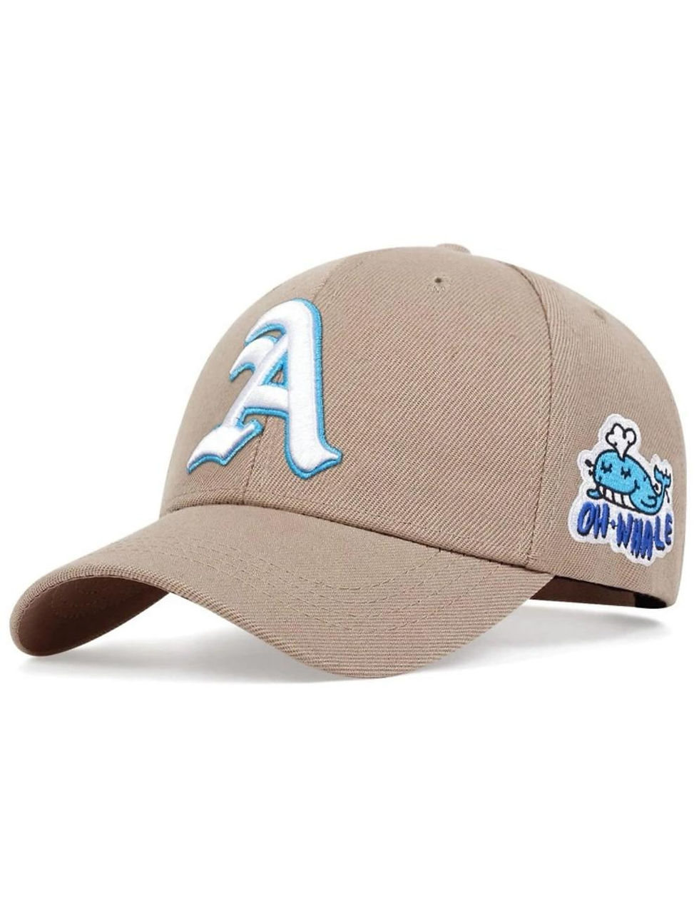 Men Baseball Cap - Whale and Letter Embroidery - Trucker Cap Pro