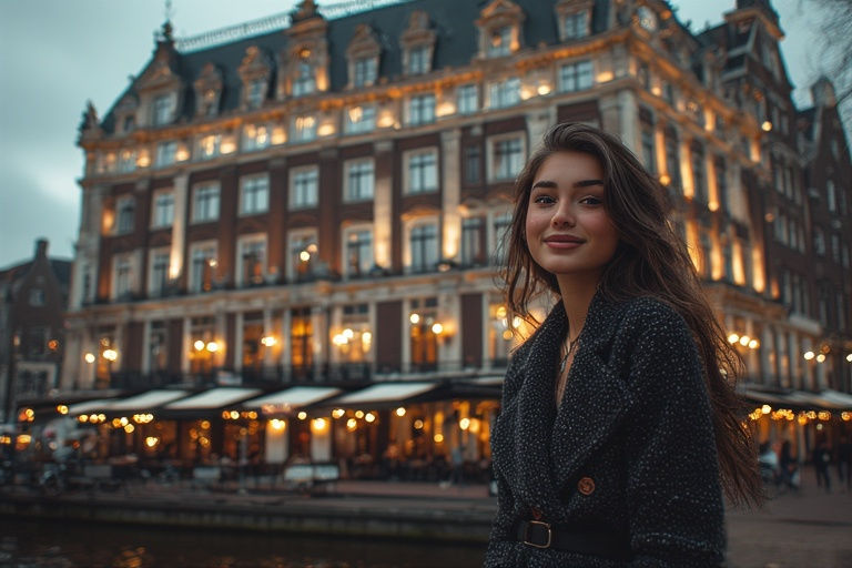 Cute girl in Amsterdam