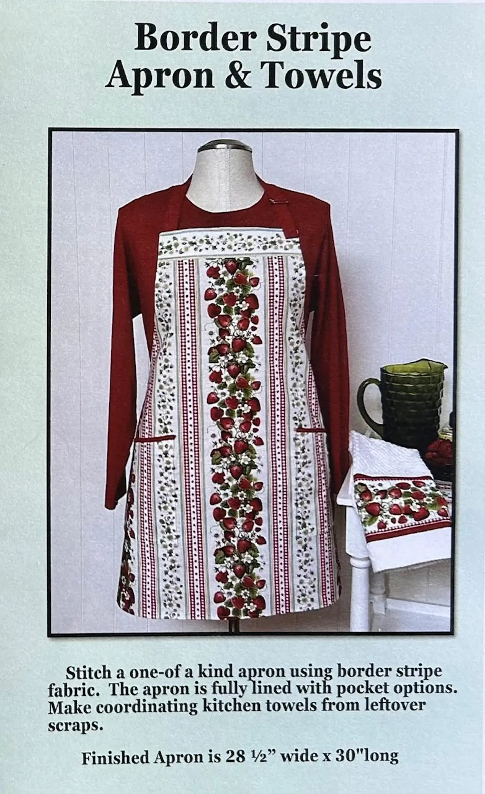 Border Stripe Apron & Towels Pattern