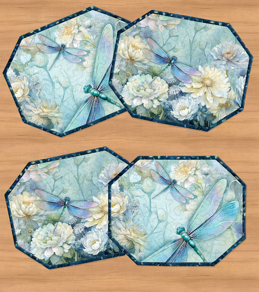 Thumbnail: Playing with Panels Placemats and Napkins Pattern