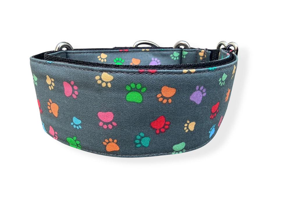 Miniatura: COLLAR HUELLITAS GRIS
