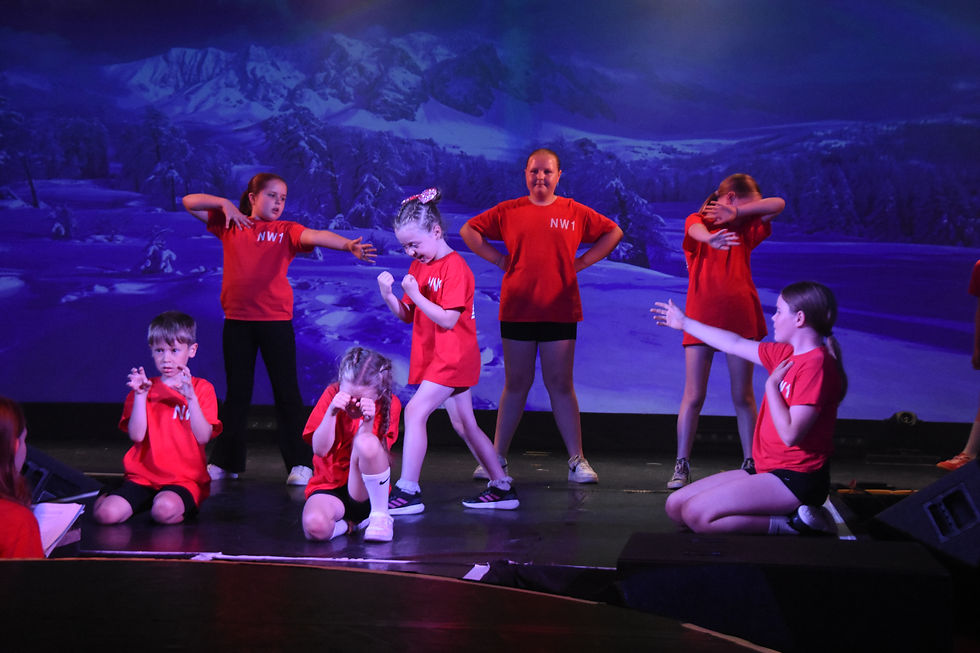 Drama students perform a scene from The Lion, The Witch, and the Wardrobe