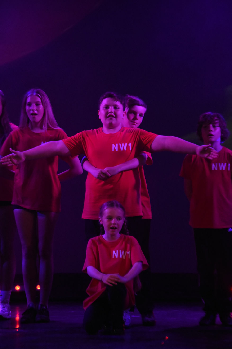 Charlie & William pose in the iconic Titanic pose during 'My Heart Will Go On'