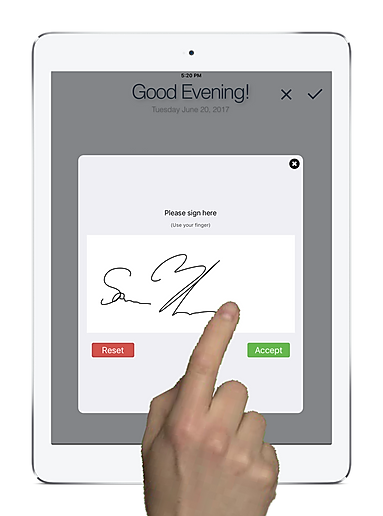 Check in app sig cap