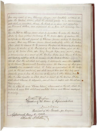 Chinese Exclusion Act of 1882