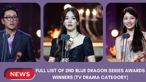 Full List of Winners: 2nd Blue Dragon Series Awards