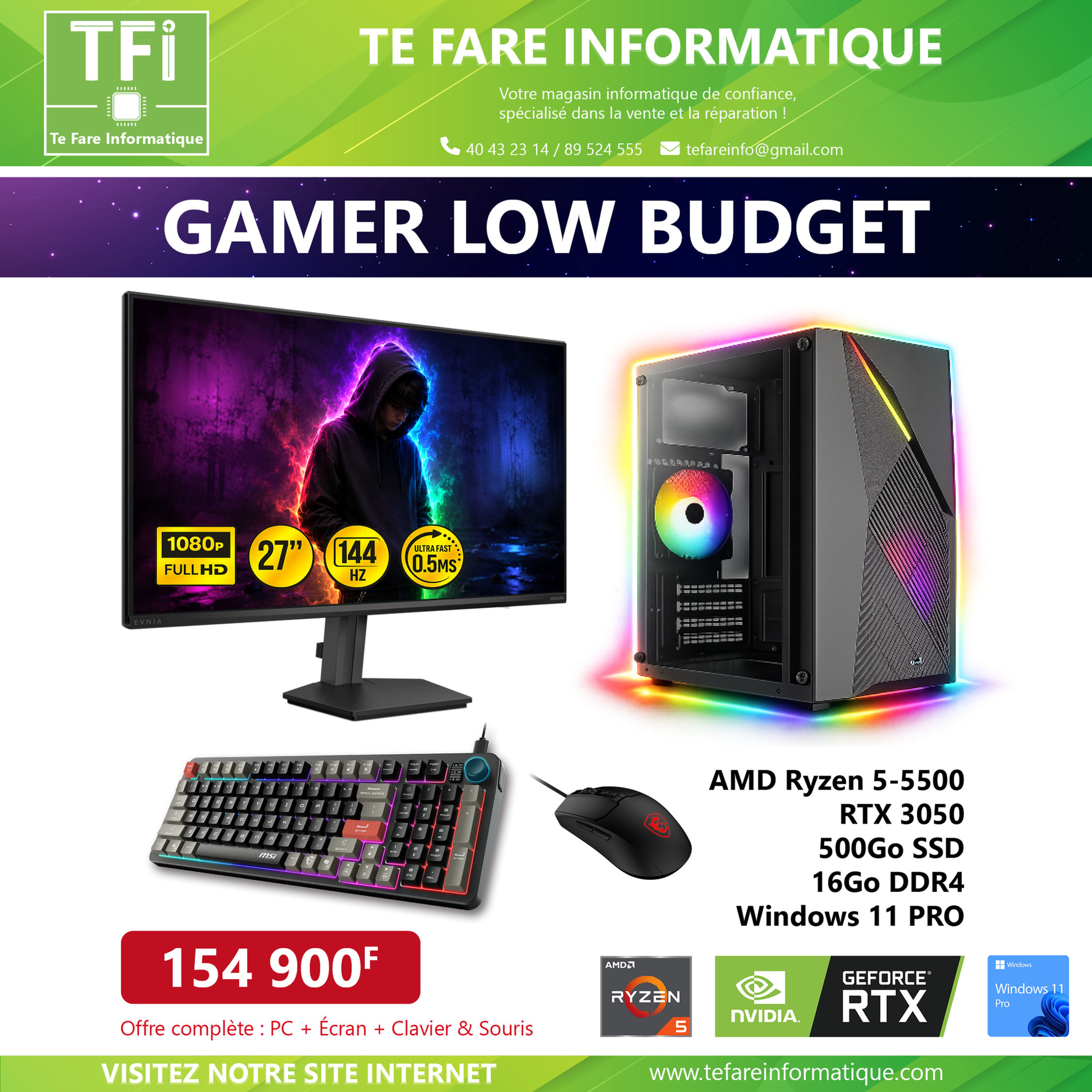 Package Gamer Low Budget