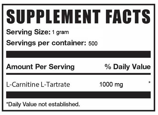 Thumbnail: FDC Nutrition L-Carnitine L-Tartrate (LCLT) - Burn fat w/ L-Carnitine