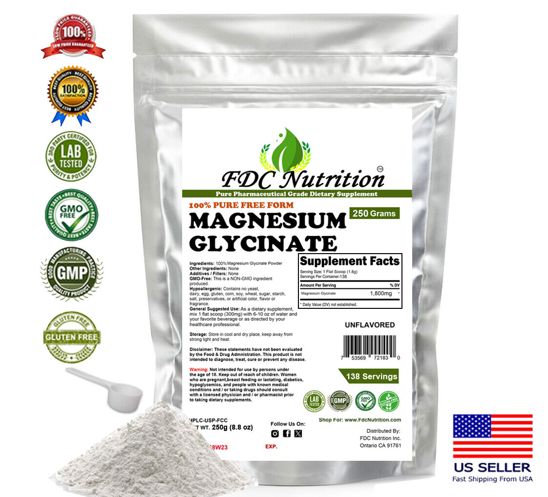 Magnesium Glycinate Pure Powder (Unflavored)