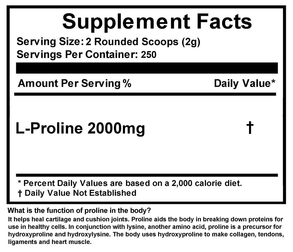 Thumbnail: All Size L-Proline Powder  USP Pharmaceutical By FDC Nutrition