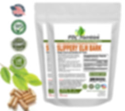 SLIPPERY ELM BARK EXTRACT Capsules 1000mg Helps Soothe The Throat Cough 120 Cap