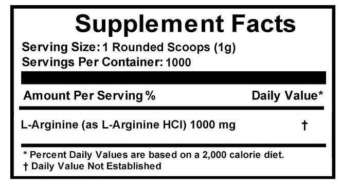 Thumbnail: L-Arginine HCL 100% Pure Powder - All Size