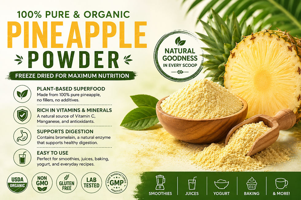 Thumbnail: Organic Freeze-Dried Pineapple Powder | 100% Pure Tropical Fruit