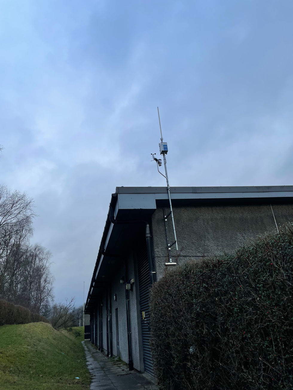 Weather sensor at McLaren Sports Centre Callander Scotland