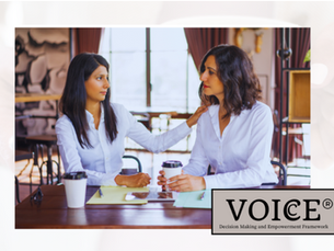 Two women at coffee having a serious conversation.