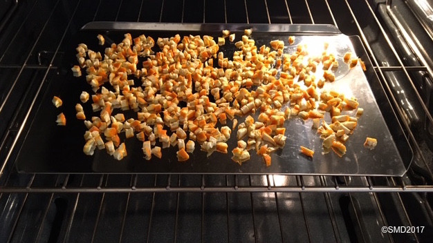 Orange Peels in Oven