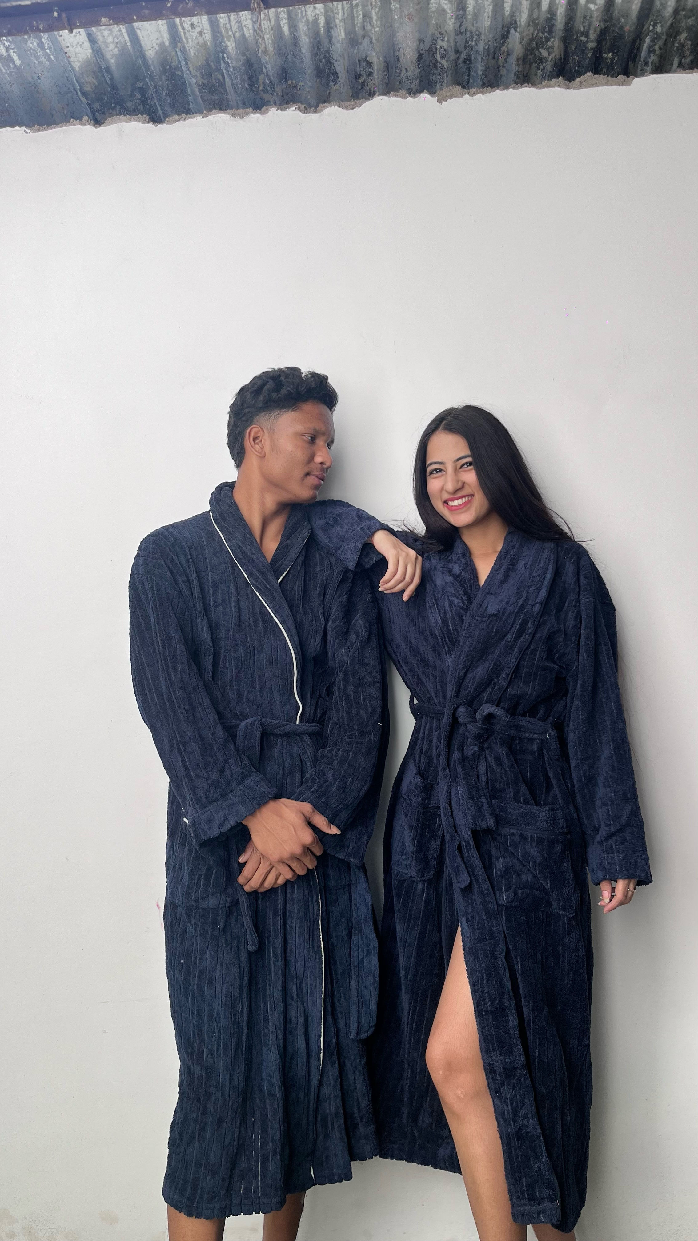 Blue couple robe