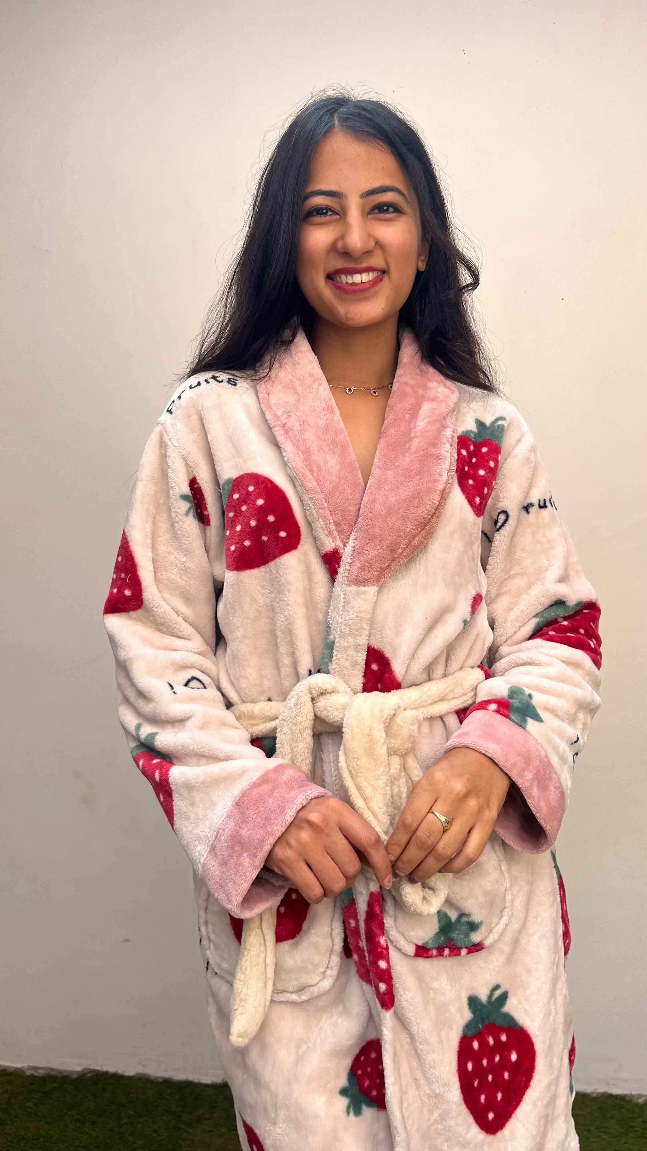 Strawberry Pinterest inspired bathrobe