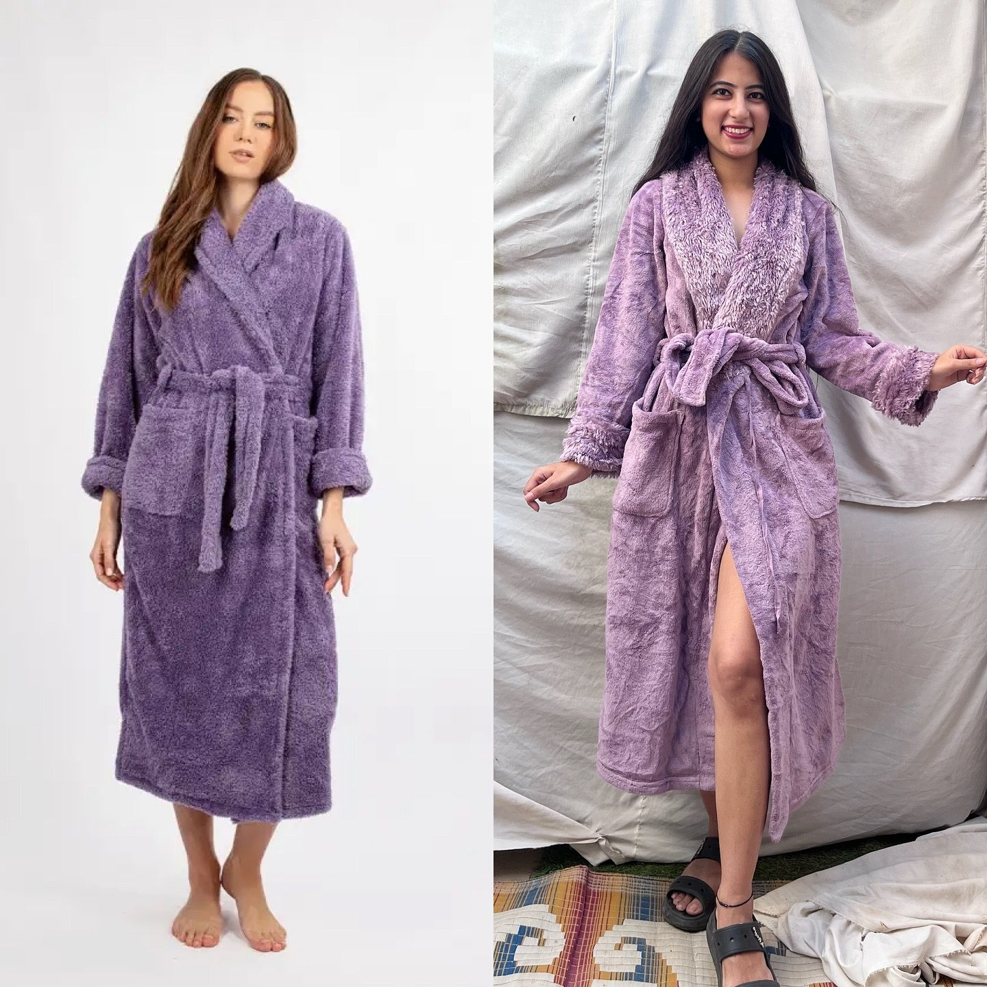 Lavender luxurious bridal special robe