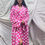 Thumbnail: Pink polka dot full length super soft robe