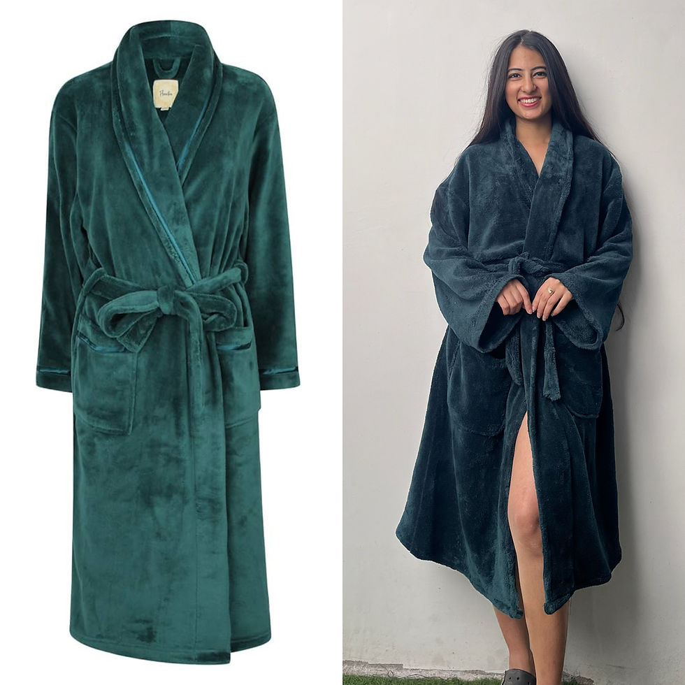 Dark Green soft bathrobe