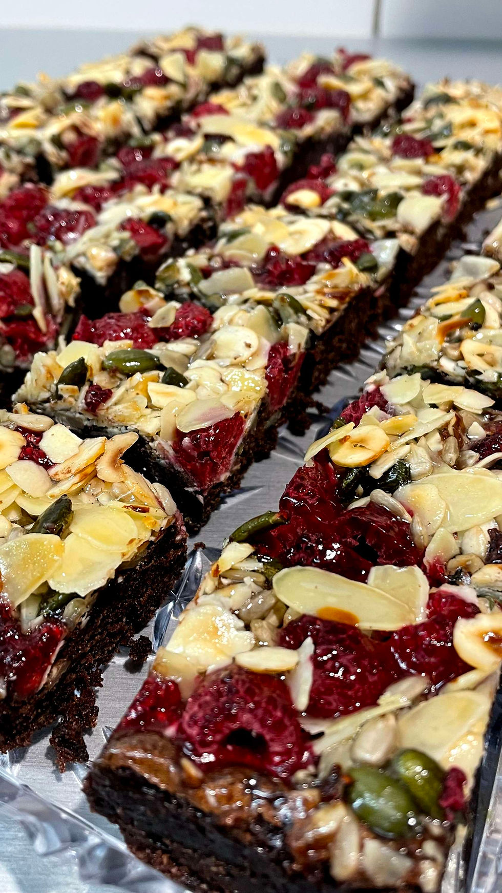 Miniatura: 10x Bezlepkové brownies - malina a semínka