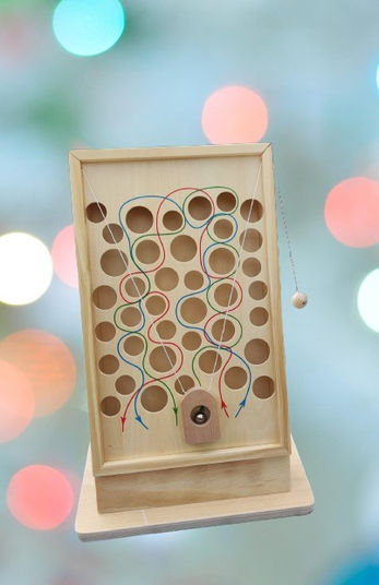 Jeu d'adresse

But du jeu: 
Seul ou à deux pour plus de difficulté, votre bille doit suivre un parcours de couleur en évitant les trous de la planche à gruyère.   

Détails Techniques: 
Dimensions: 37X24, 
Matériaux: bois massif
Nombre de joueurs: 1 ou 2
Age conseillé: à partir de 6 ans
Utilisation: intérieure et extérieure
Durée d'une partie: 5 minutes

Astuce Lo'K Games: 
La coordination seule ou à deux sera la clé pour réussir à ce jeu. 

Inclus dans nos packs: pack 4 jeux, pack 7 jeux
Location de jeux en bois 
Louer des jeux en bois
Location de jeux géants 
à Mâcon 71 Saône et Loire 
à Lyon 69 Rhône 
à Bourg en Bresse 01 Ain