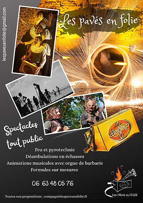 Flyer les pavés en folie spectacles