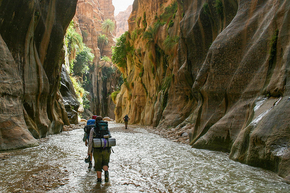 Wanderung im Wadi Mudschib