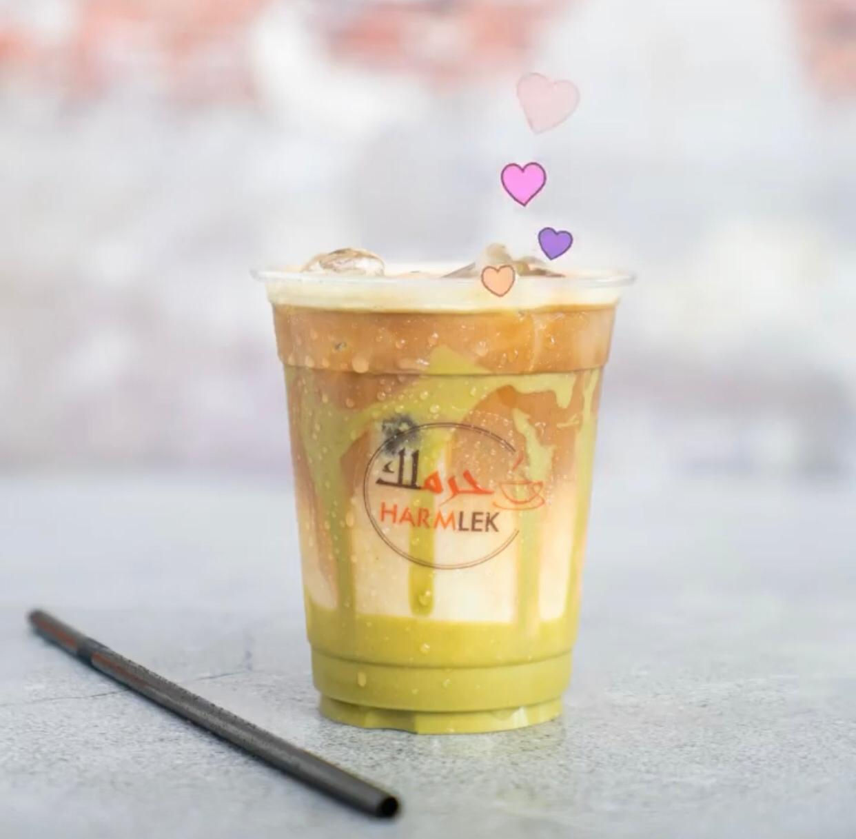 Iced Pistacio Latte فستق لاتية مثلج