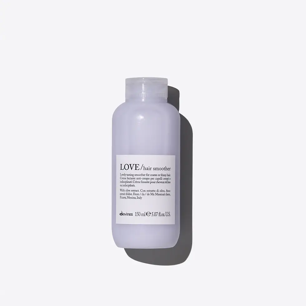 Davines Love Hair Smoother Leave-on cream to smooth frizzy & unruly hair. The formula moisturizes the hair making it easy to