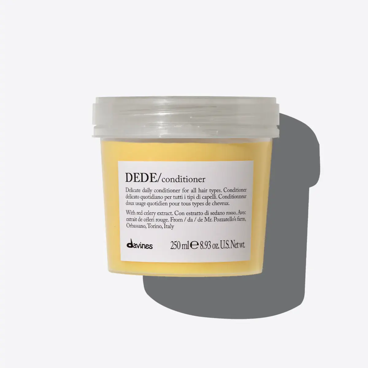 Davines Dede Conditioner This conditioner's moisturizing formulation is designed to untangle hair making it soft, without wei