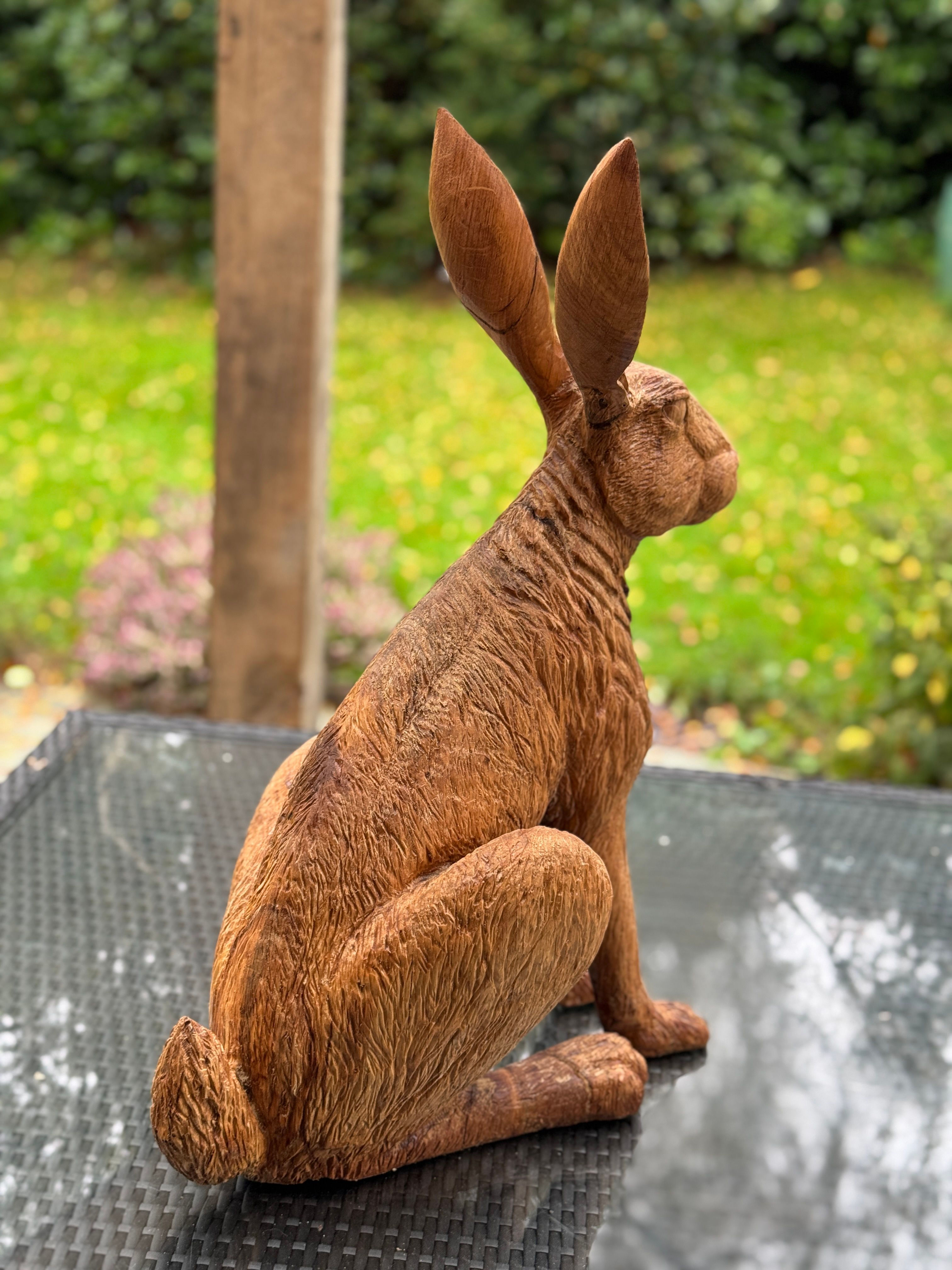 Life sized hare sculpture