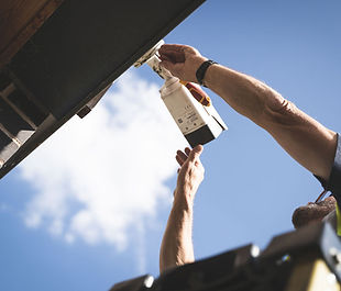 CCTV camera being installed