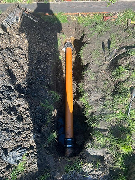 external pipework being dug out and repaired