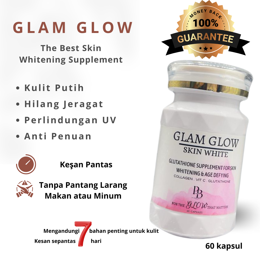 kesan glutathione DR NORMAN - NHF L-Glutathione Plus (30 Kapsul) Wajah Awet Muda Putih Glowing