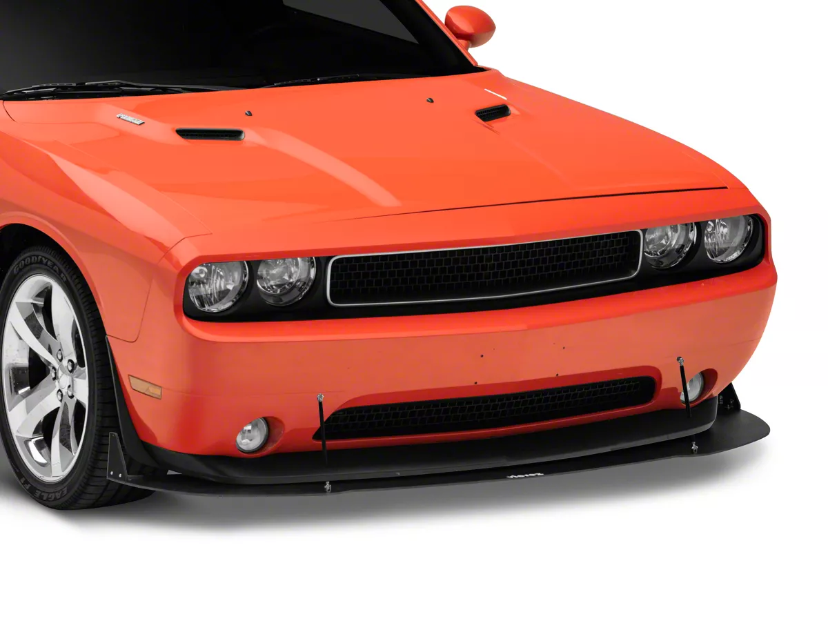VZ Style Front Bumper Splitter; Textured Black(15-22 Challenger, Excluding Wideb