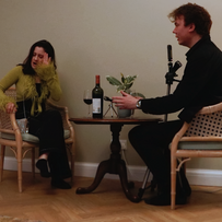 Rebecca Rayne and Victor Hampson. Behind the scenes of VR comedy The Dating Game