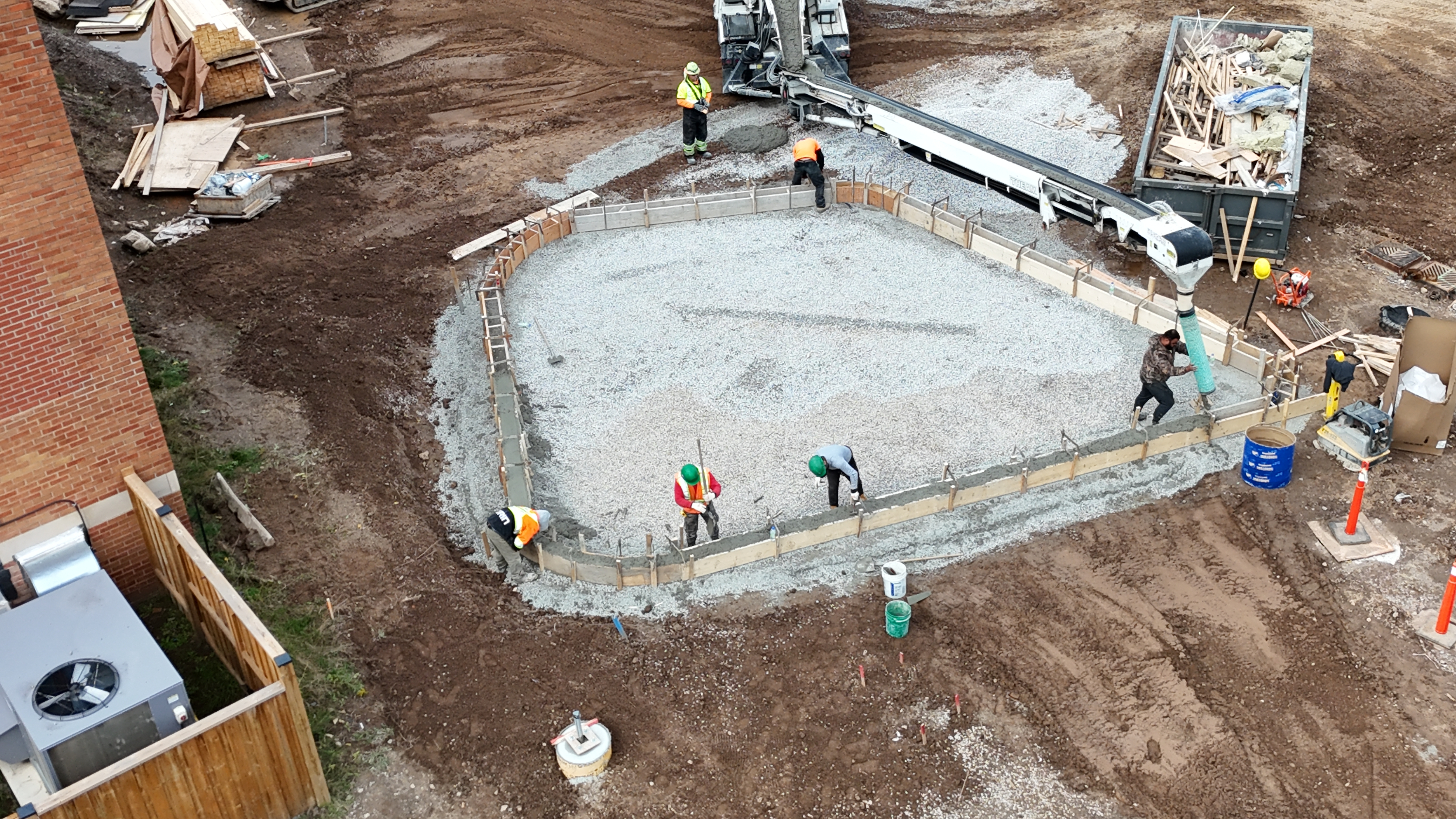 Concrete curb installation