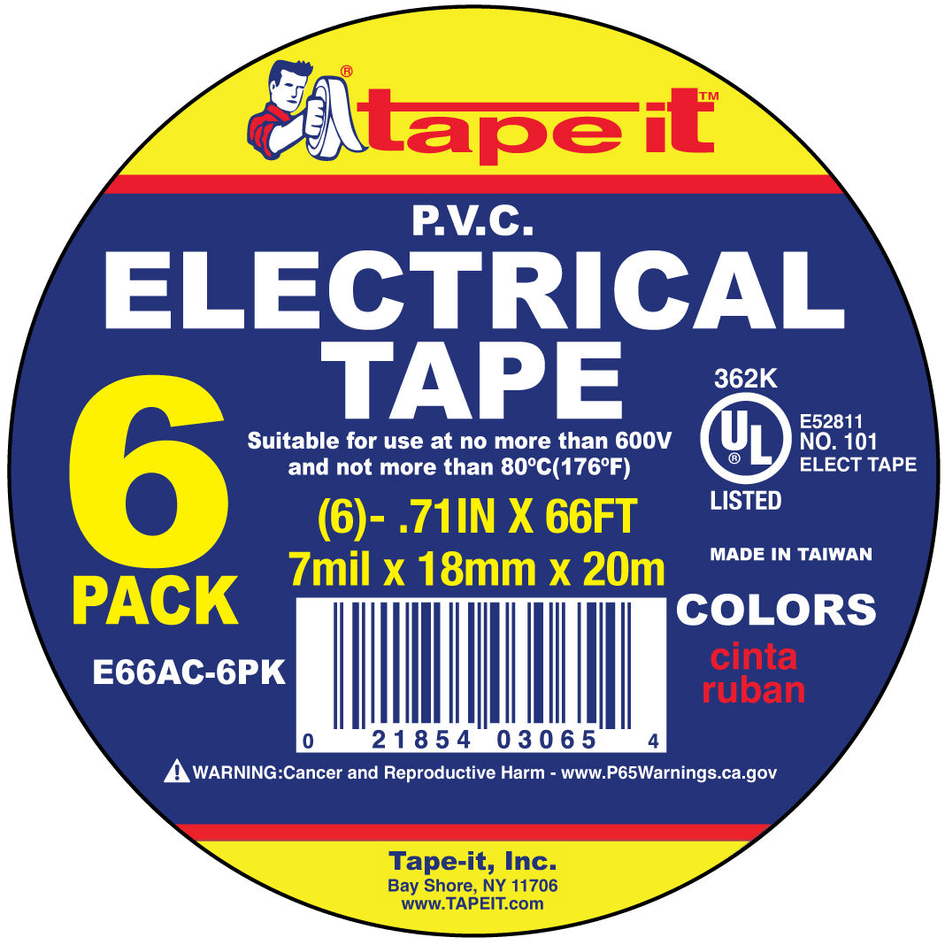 3 ½" Round Clear Sealing Tape Label - E66AC-6PK