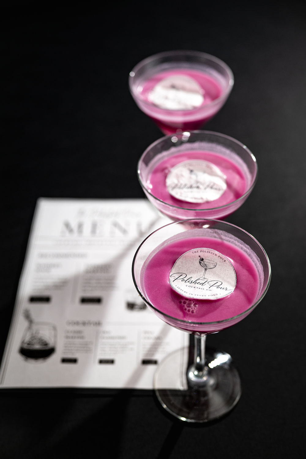 Polished Pour pink cocktails & menu: Look Inside The Experience