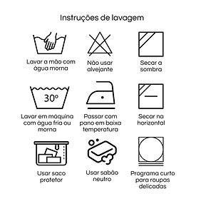 instruções de lavagem