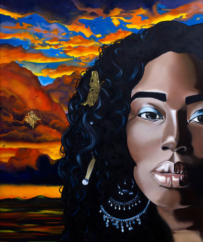 A portrait of presence, certainty, and self-definition.
This piece reflects the quiet authority of knowing who you are and moving through the world without the need for permission. There is a resilience within her that does not need to be named to be understood.