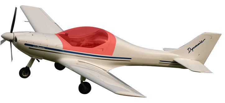 Thumbnail: Dynamic WT9 Cockpit Cover in Stratus Touring Silver (short Cut)